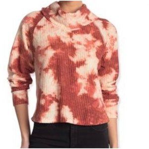 Abound Cowl Neck Tie Dye Crop Sweater NEW size small